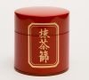 抹茶篩缶　塗り（赤錆）