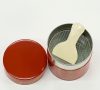抹茶篩缶　塗り（赤錆）